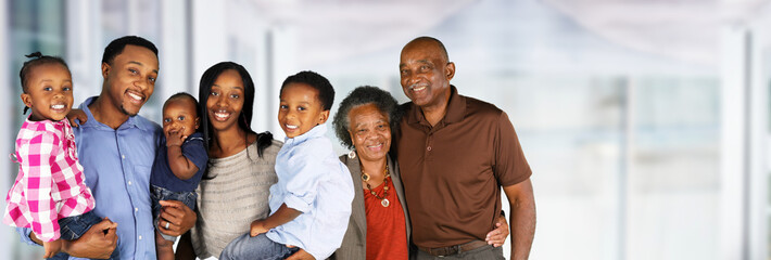 Senior Married Couple With Family