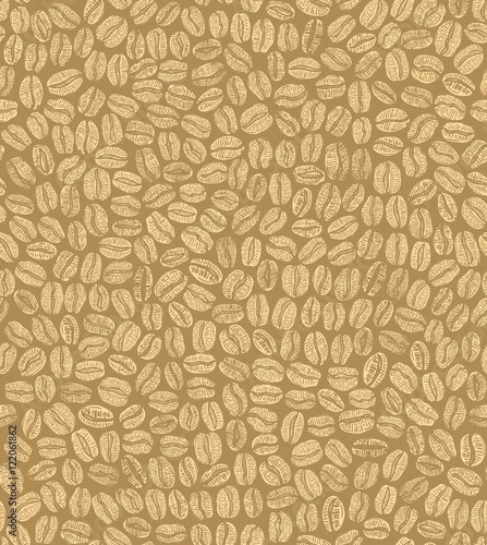 vector beige seamless coffee background