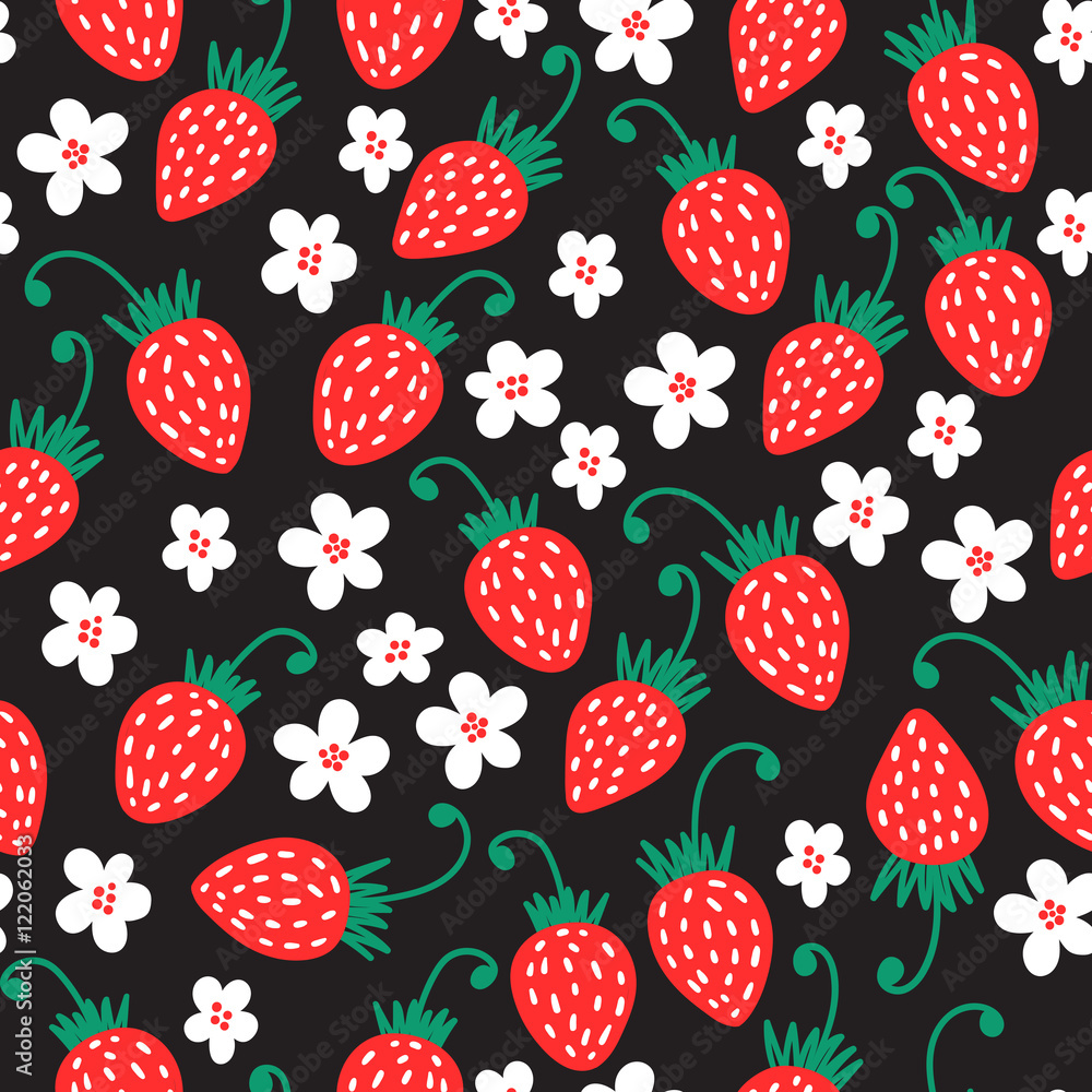 Strawberry fruit nature pattern