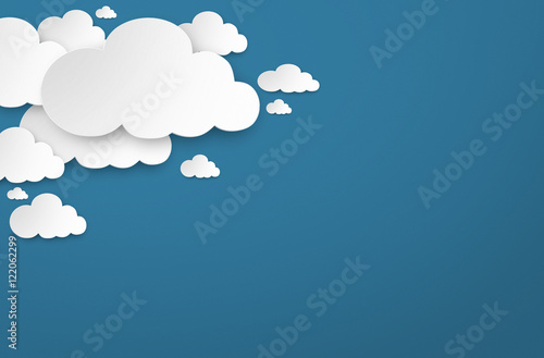 Nuvole bianche in cielo azzurro 3d render