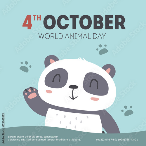 Fototapeta Naklejka Na Ścianę i Meble -  vector world animal day illustration