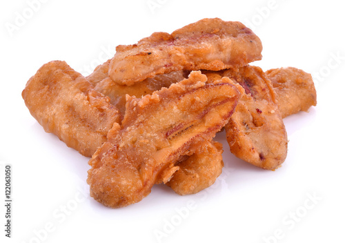 Fried Banana white background