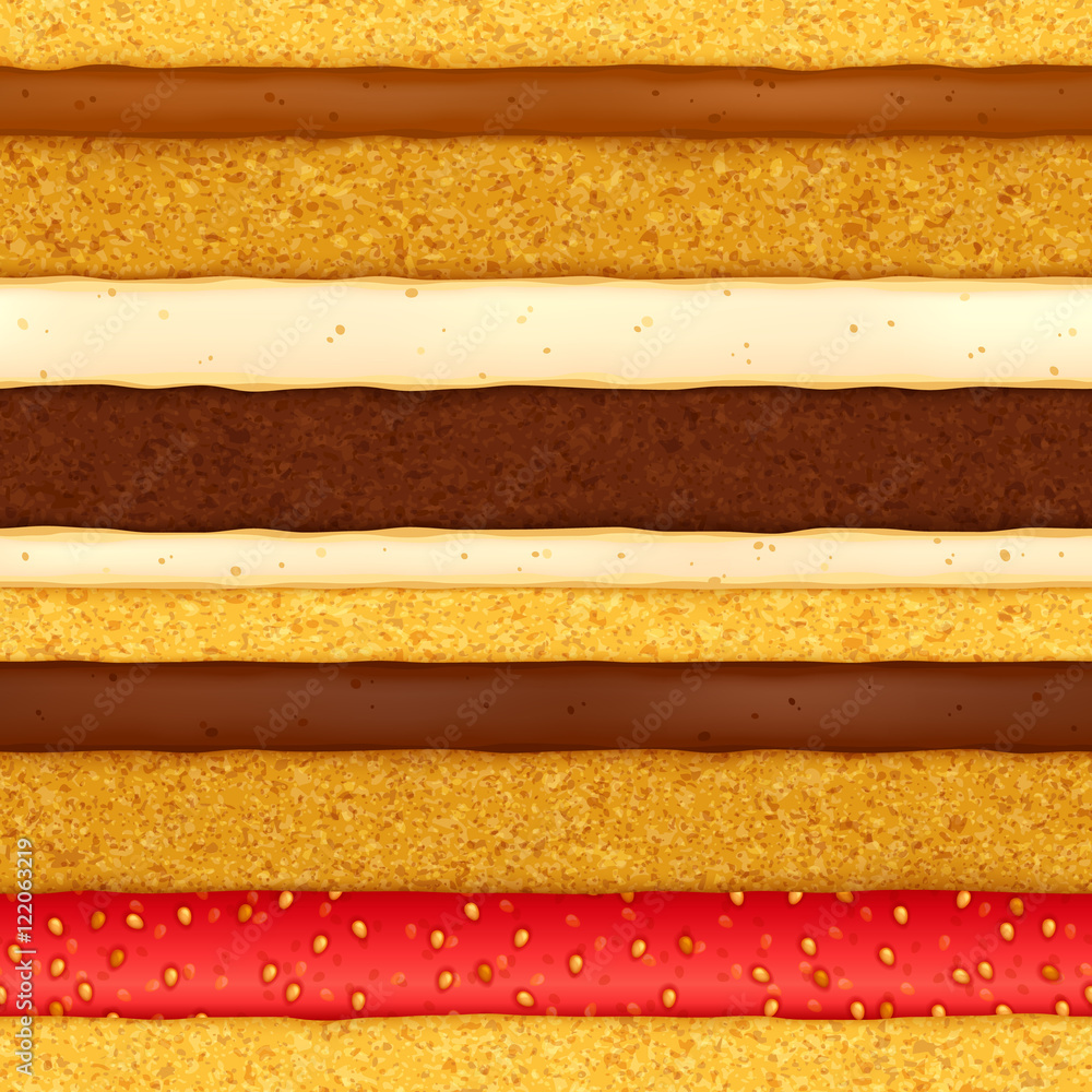 Sponge cake background. Colorful seamless texture. Stock Vector Adobe Stock