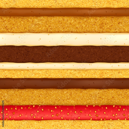 Sponge cake background. Colorful seamless texture.