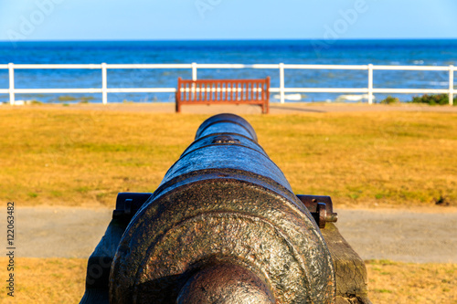 Cannons on Gun Hill in Southwold, Suffolk, UK photo