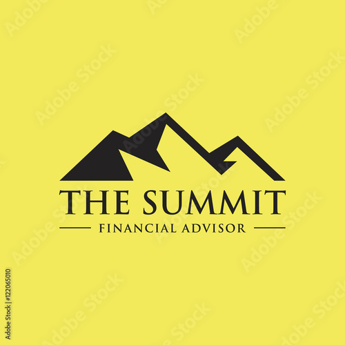 vector illustration of Mountain, Nature concept logo, Summit, Peak