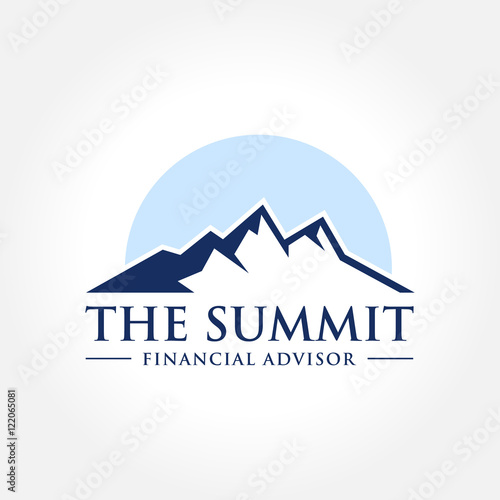 vector illustration of Mountain, Nature concept logo, Summit, Peak
