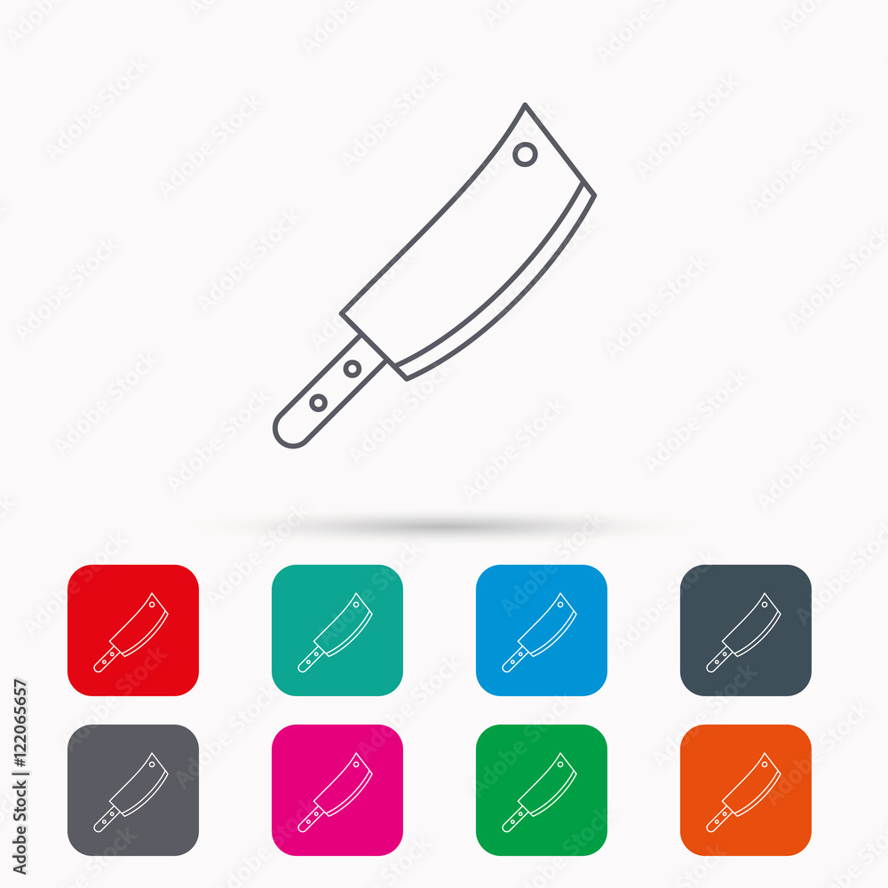 Butcher knife icon. Kitchen chef tool sign. Butcher knife icon. Kitchen chef tool sign.