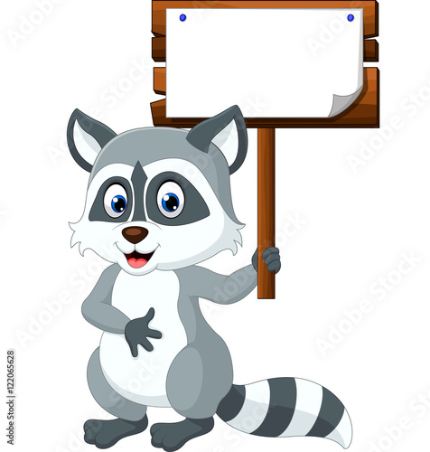 Cute raccoon cartoon
