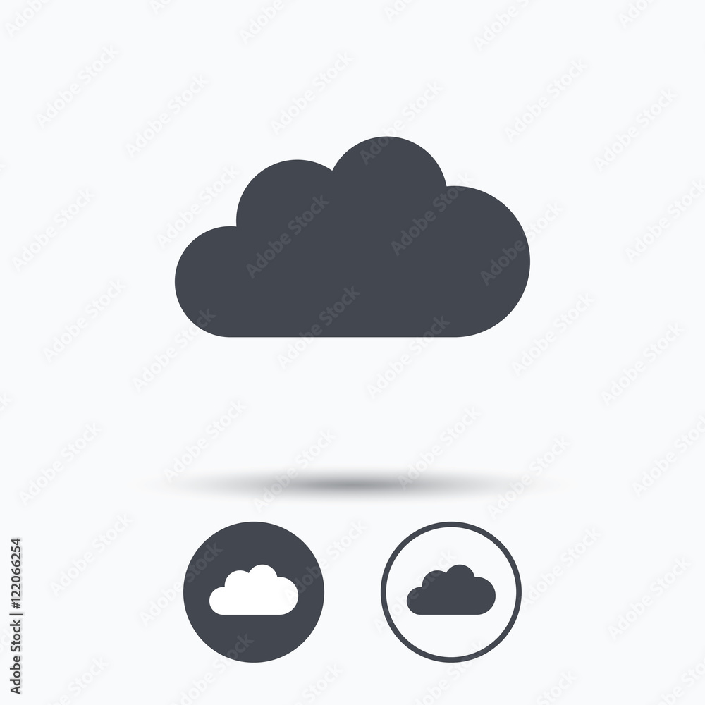 Cloud icon. Data storage technology sign. Cloud icon. Data storage technology sign.