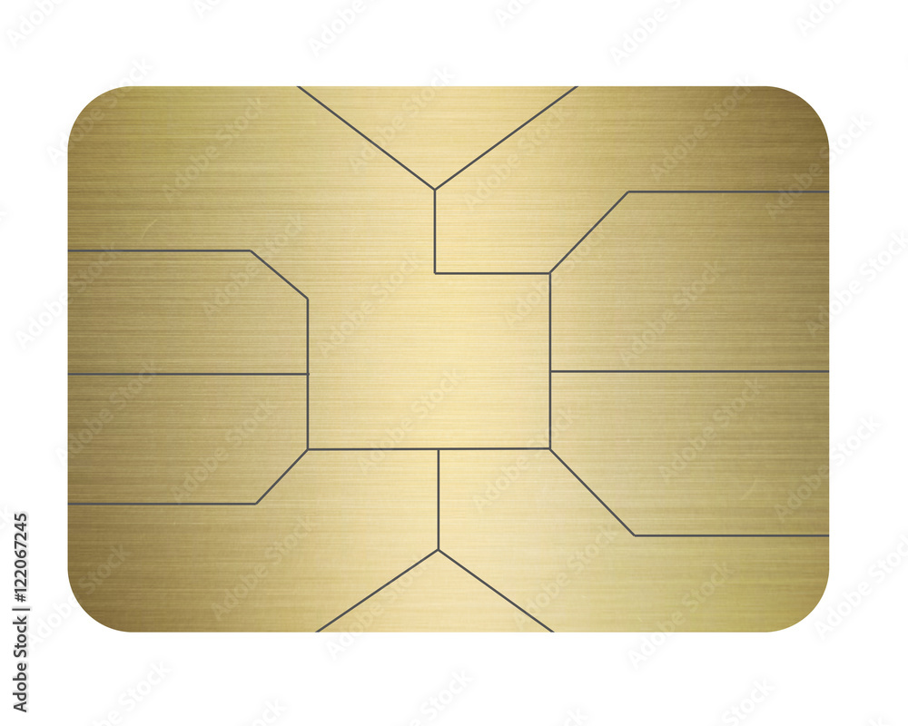 credit card chip gold isolated on white Stock Illustration | Adobe Stock