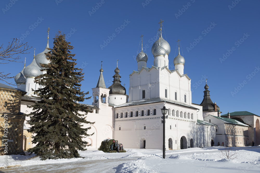 The Kremlin of Rostov the Great in winter, Russia