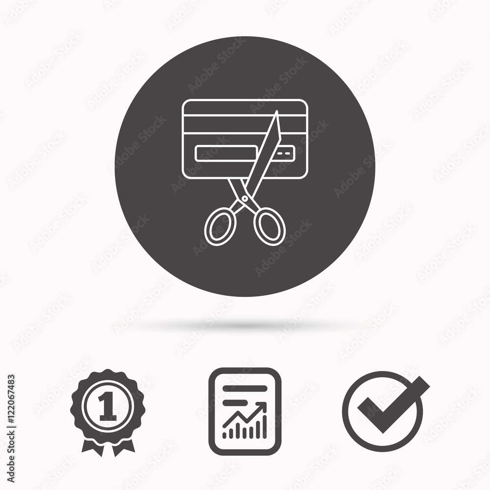 Expired credit card icon. Shopping sign. Expired credit card icon. Shopping sign.