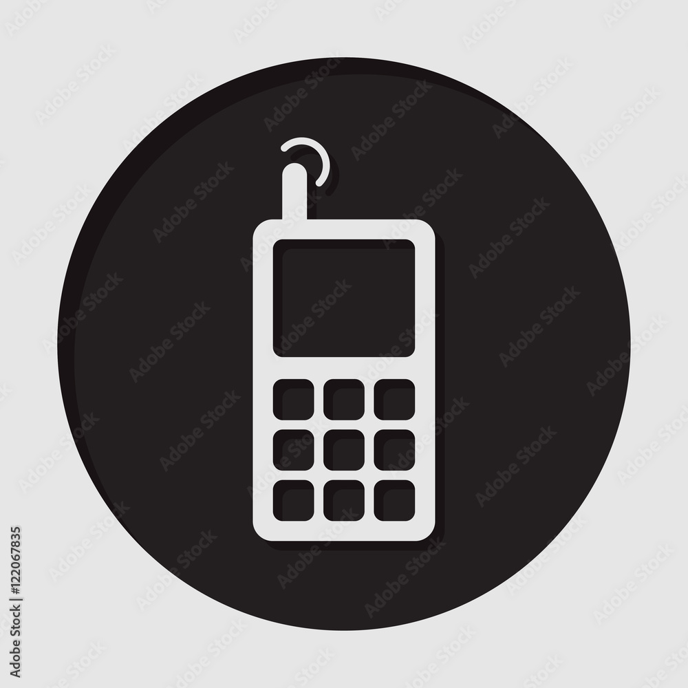 information icon - old mobile phone with antenna information icon - old mobile phone with antenna