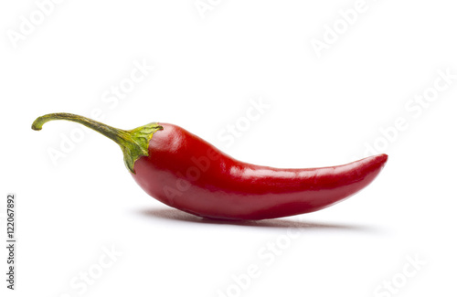 Tableau sur toile red chili or chilli cayenne pepper isolated on white background cutout