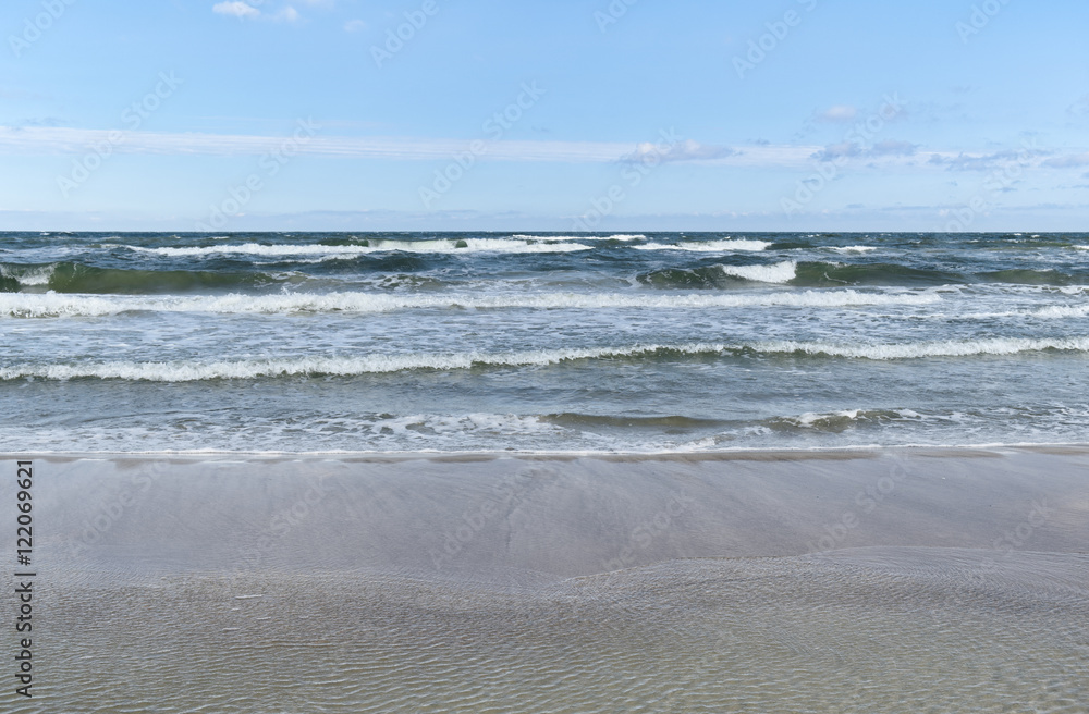 Baltic Sea - water waves. 