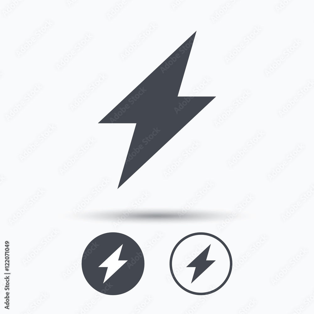 Lightning icon. Electricity energy power sign. Lightning icon. Electricity energy power sign.