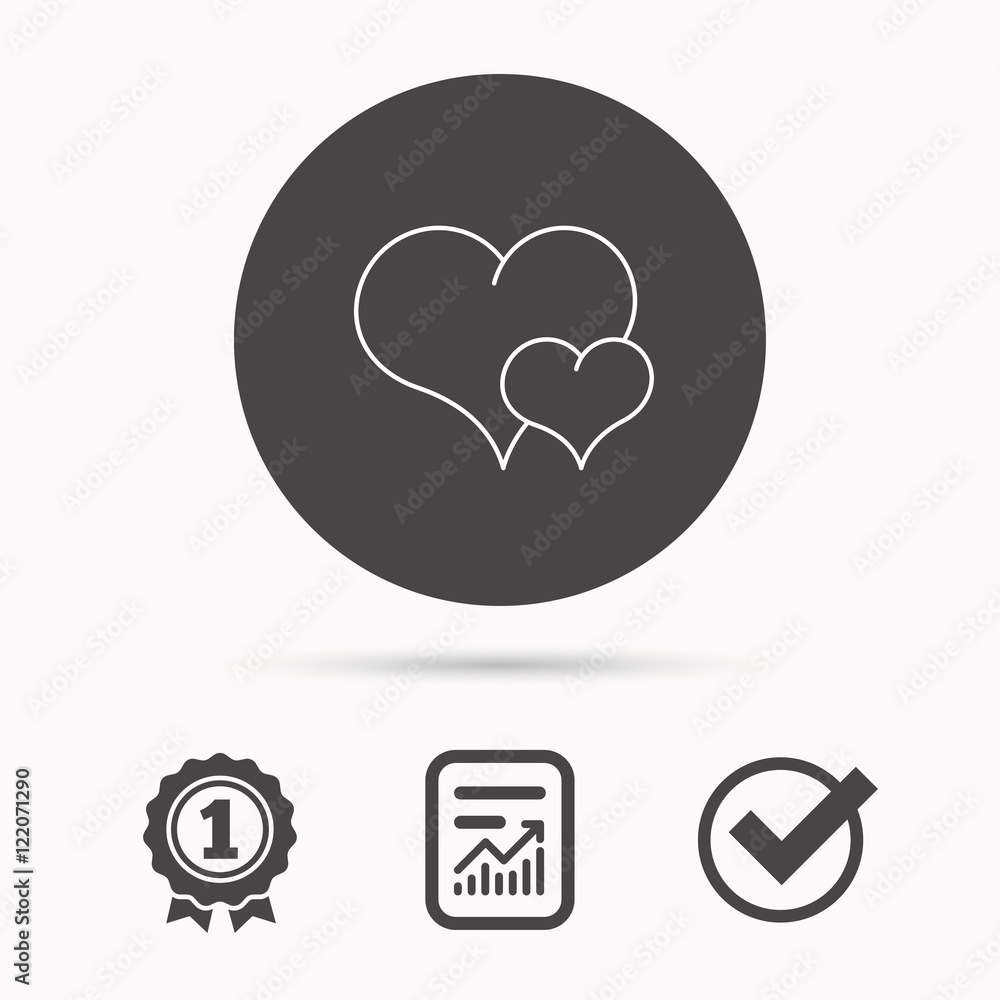 Love heart icon. Couple romantic sign. Love heart icon. Couple romantic sign.