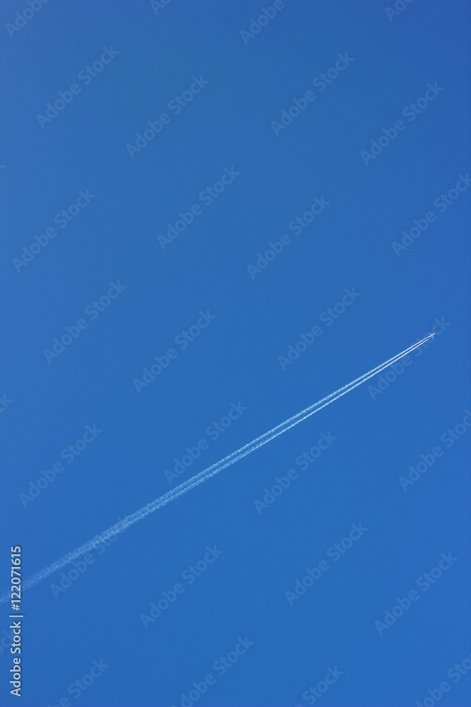 Trace of the plane in the sky Trace of the plane in the sky
