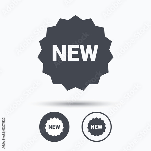 New icon. Special offer star sign.