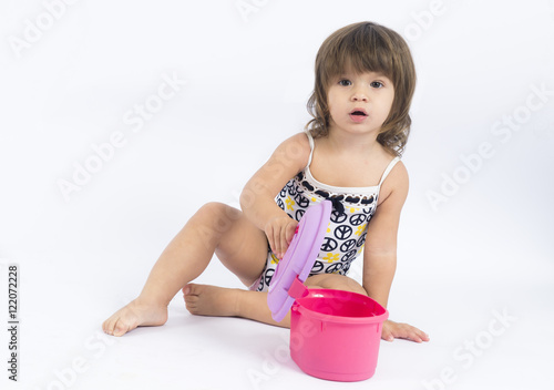Cute kid on studio