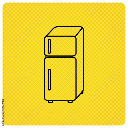 Refrigerator icon. Fridge sign.