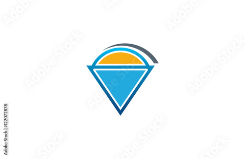 Free Download sun triangle business logo - GFXLoad