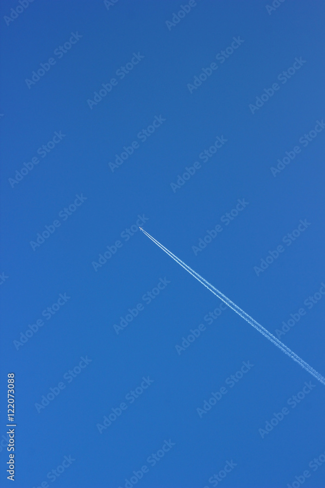 Trace of the plane in the sky Trace of the plane in the sky