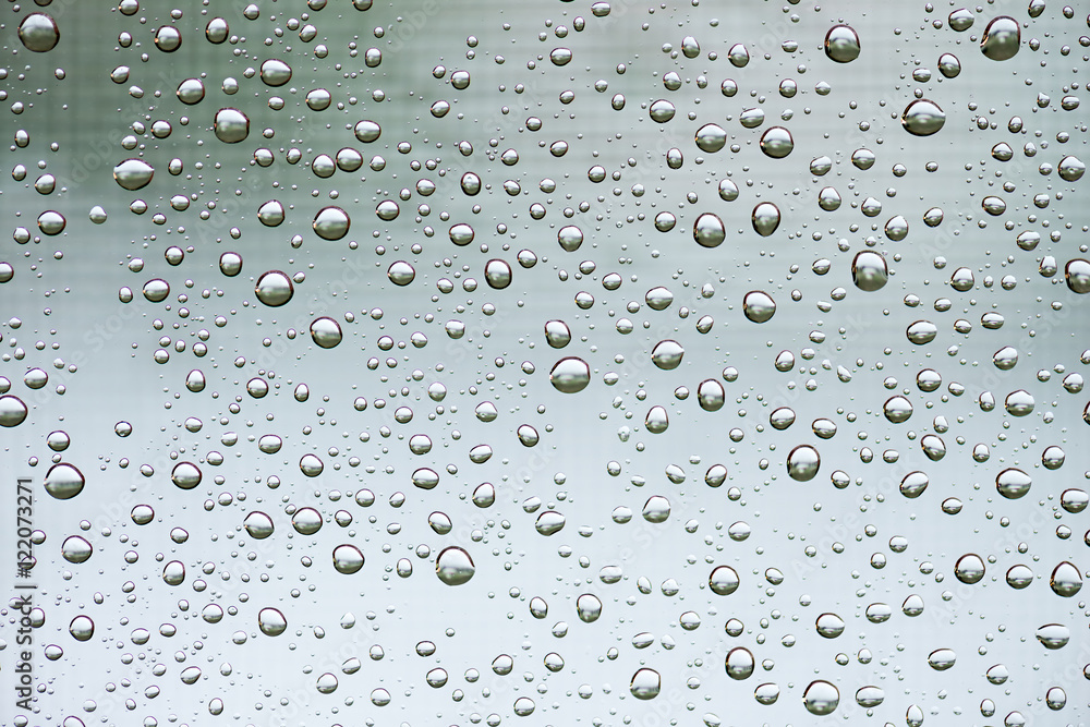 Detail of raindrops Detail of raindrops