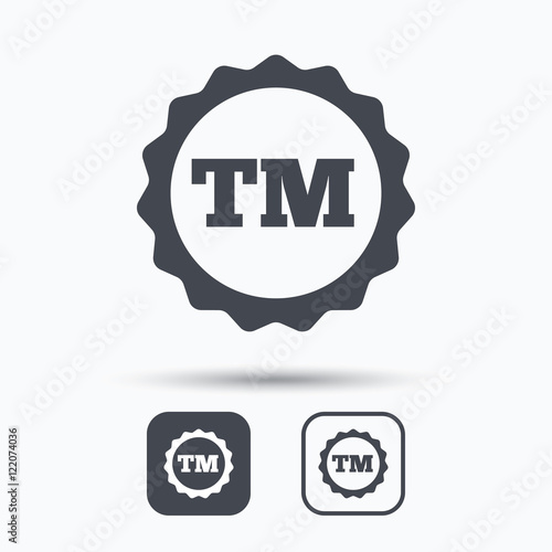Registered TM trademark icon. Intellectual work.