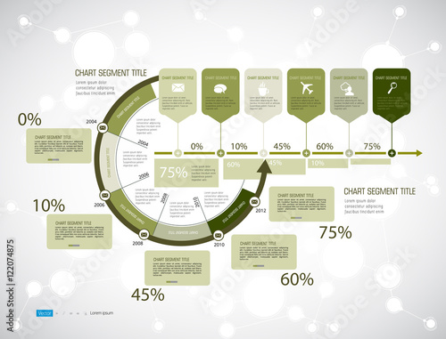Infographic template for statistic data visualization