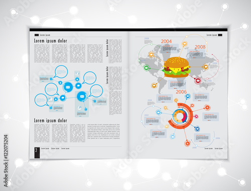 Newspaper template, vector