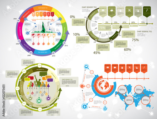 Infographic template for statistic data visualization