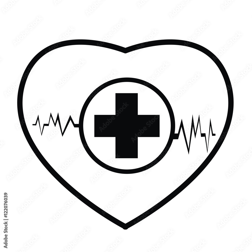 Heart cardiogram icon Heart cardiogram icon
