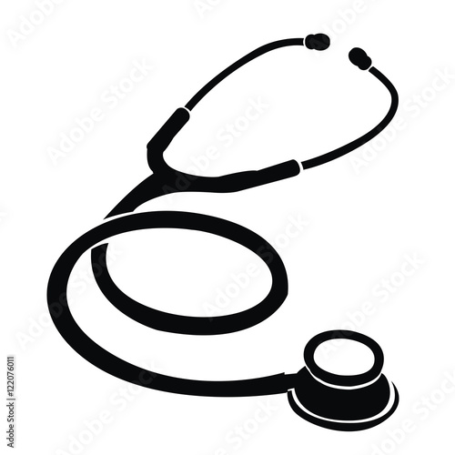 Silhouette of a stethoscope photo
