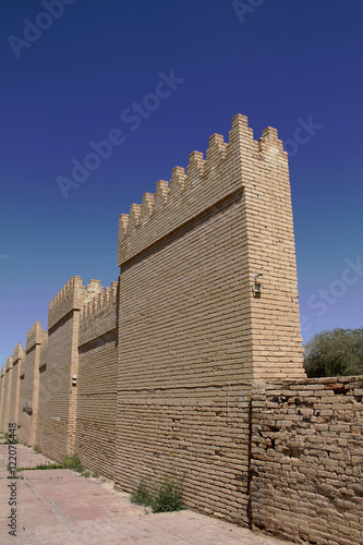 Restored ruins of ancient Babylon, Iraq. photo