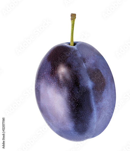 plum on a white