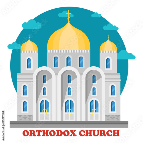 Eastern orthodox christian church with domes
