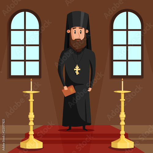 Orthodox christian priest or bishop with beard