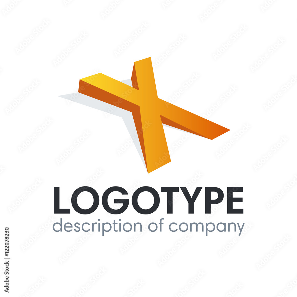 Obraz premium Letter X logo icon design template elements