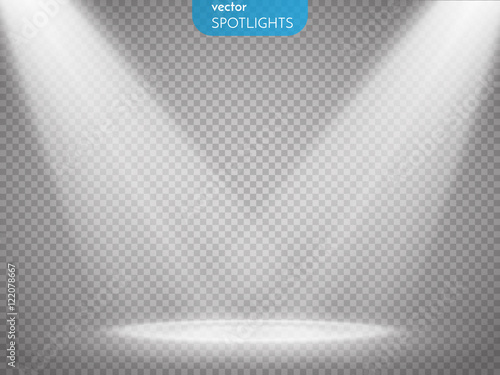 Vector Spotlights. Scene. Light Effects.
