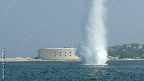 underwater explosion - slow motion