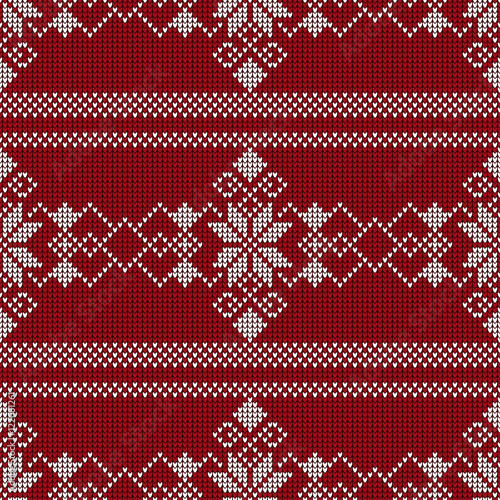 Seamless winter knitted pattern.Nordic colorful print.Textile texture