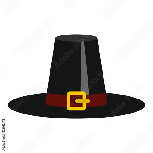 Wallpaper Mural Witch hat icon in flat style isolated on white background. Tricks symbol vector illustration Torontodigital.ca