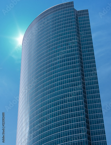 Modern skyscraper sun