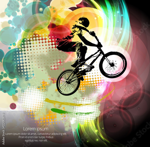 Man with BMX bike