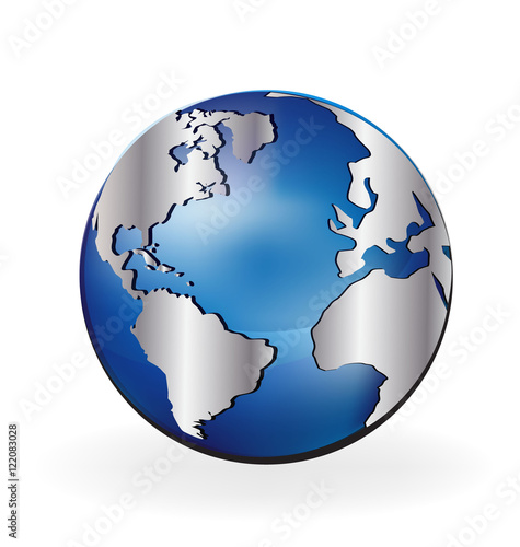 World globe logo vector design