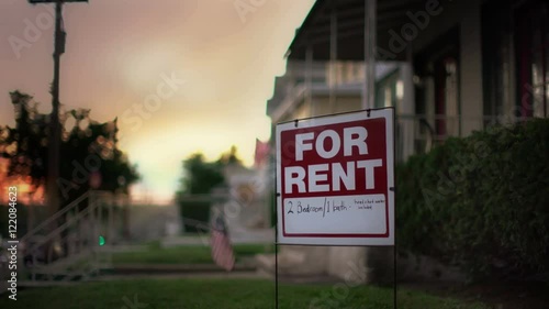 For rent sign in front of a house