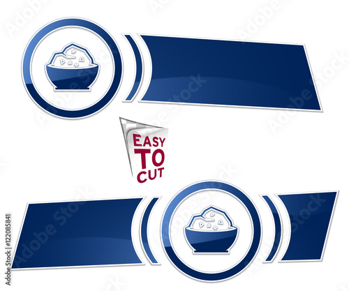 baner z ikoną w okręgu element menu