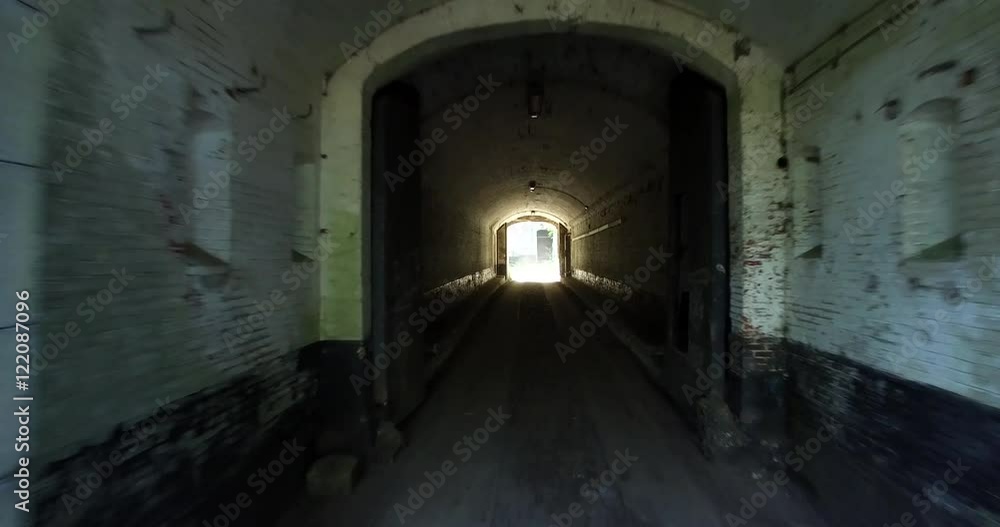 Drone flight through tunnel Drone flight through tunnel
